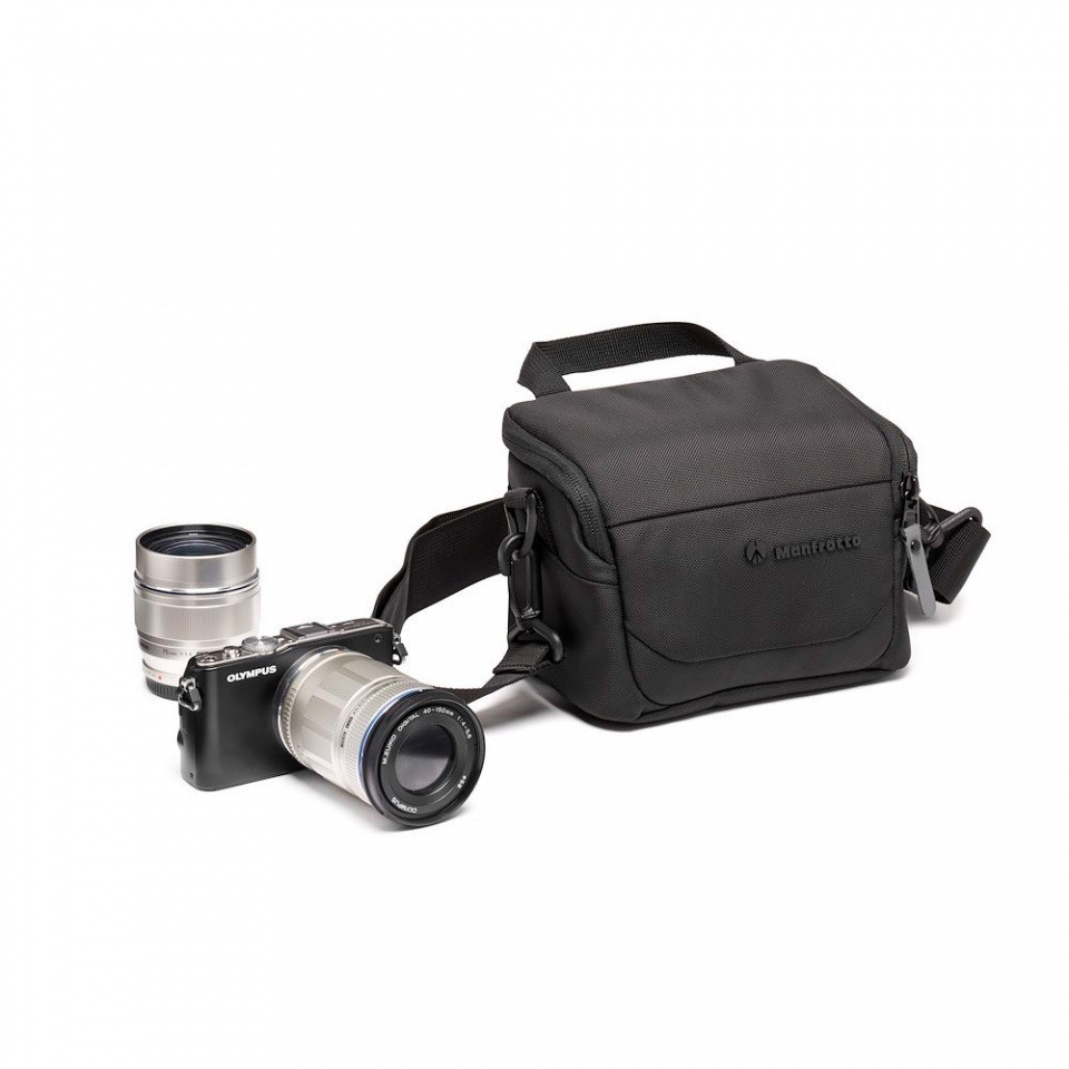 Túi Máy Ảnh Manfrotto Advanced Shoulder Bag III – Đựng DSLR & 2-3 Ống Kính – Vải Kháng Nước, Dây Gắn Tripod